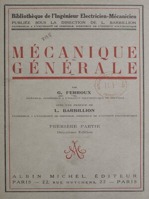 cover image of Mécanique générale